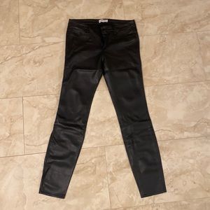 Zara Black Leather Jeans, like new!